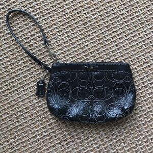 Leather Coach Wristlet
